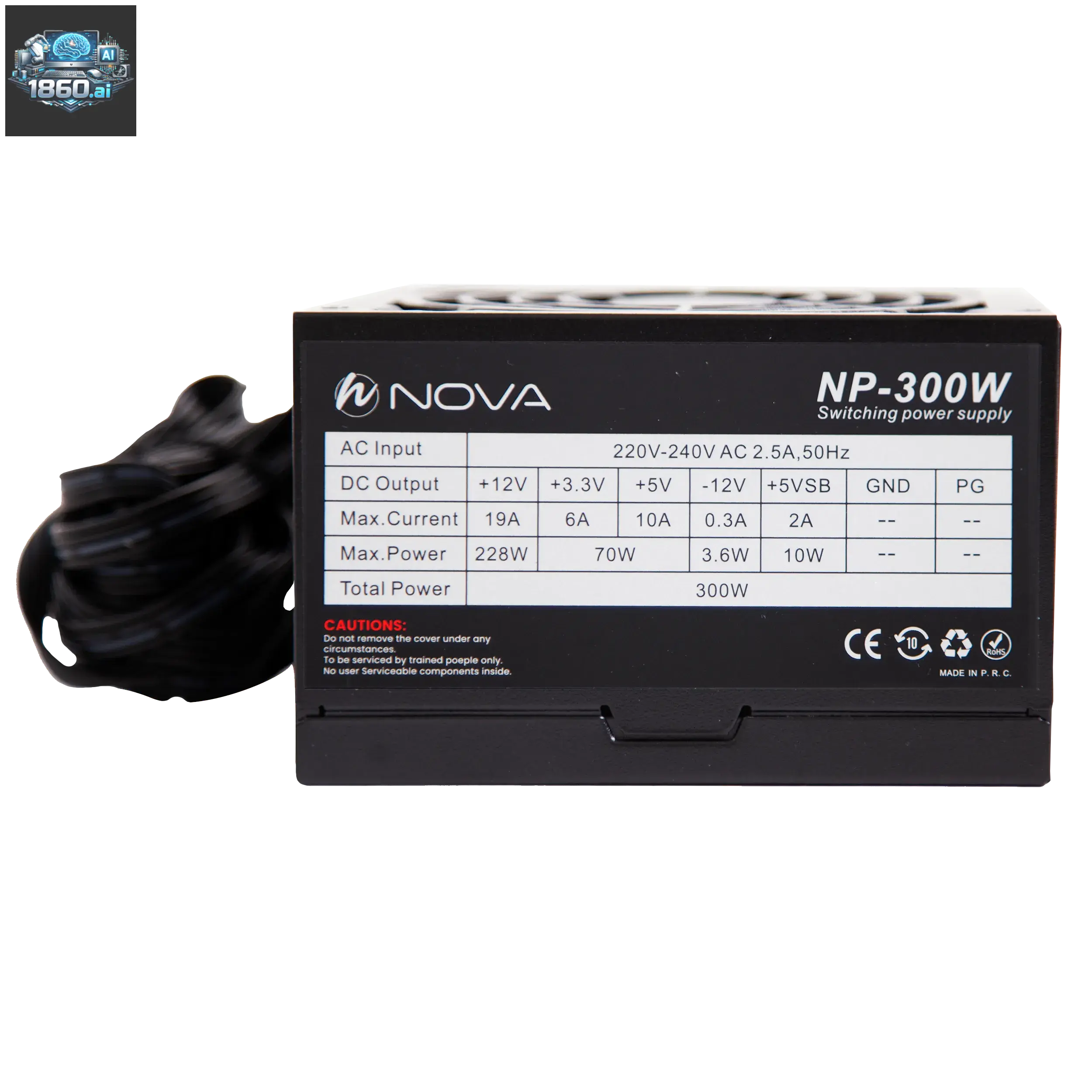 پاور کامپیوتر 300 وات نوا مدل NOVA NP-300 80Plus - 4