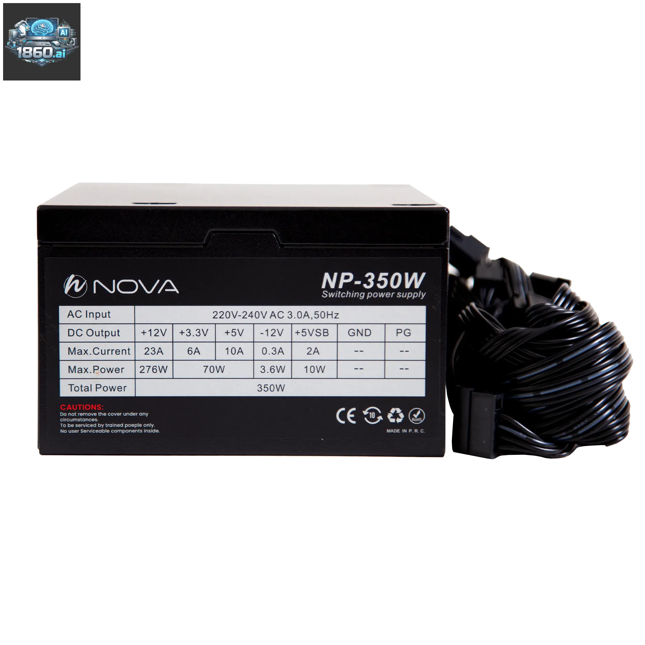 پاور کامپیوتر 350 وات نوا مدل NOVA NP-350 80Plus - 4