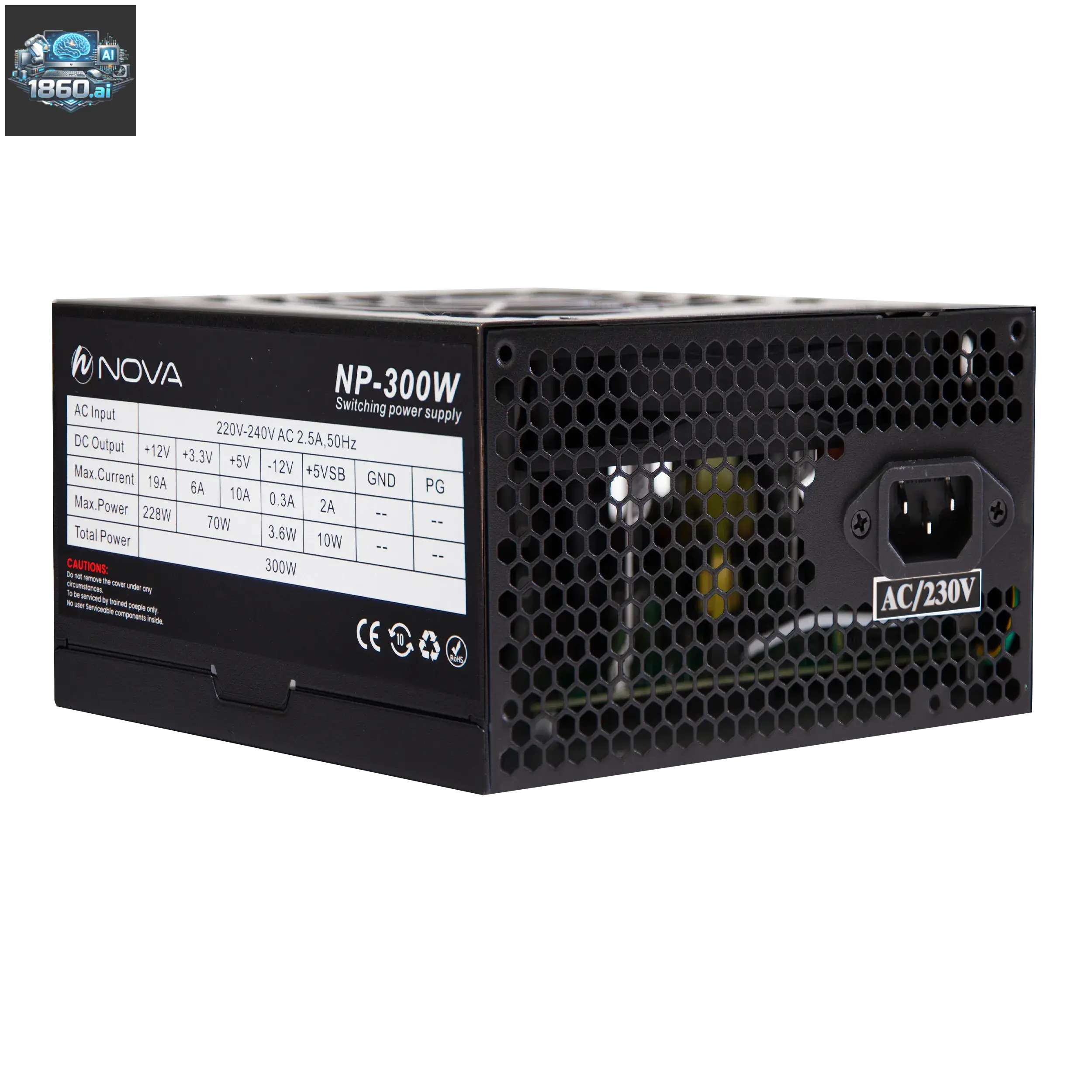 پاور کامپیوتر 300 وات نوا مدل NOVA NP-300 80Plus