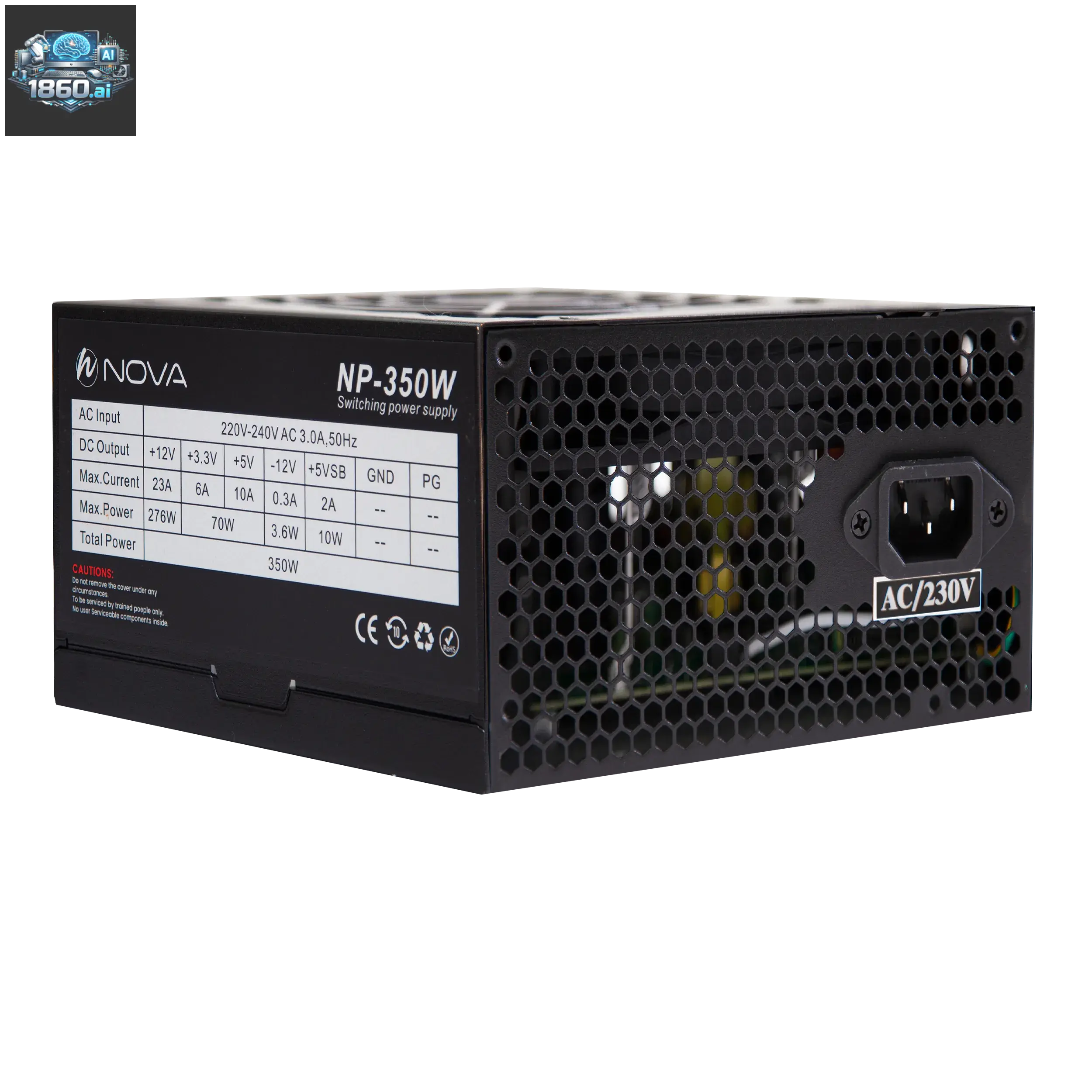 پاور کامپیوتر 350 وات نوا مدل NOVA NP-350 80Plus