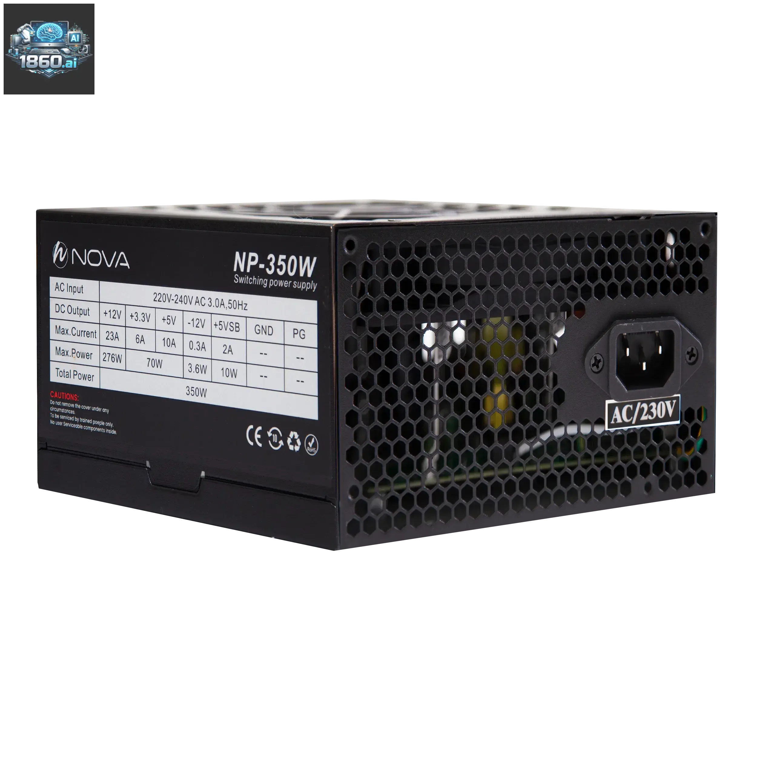 پاور کامپیوتر 350 وات نوا مدل NOVA NP-350 80Plus | فروشگاه هجده شصت | 1860.ai - 1